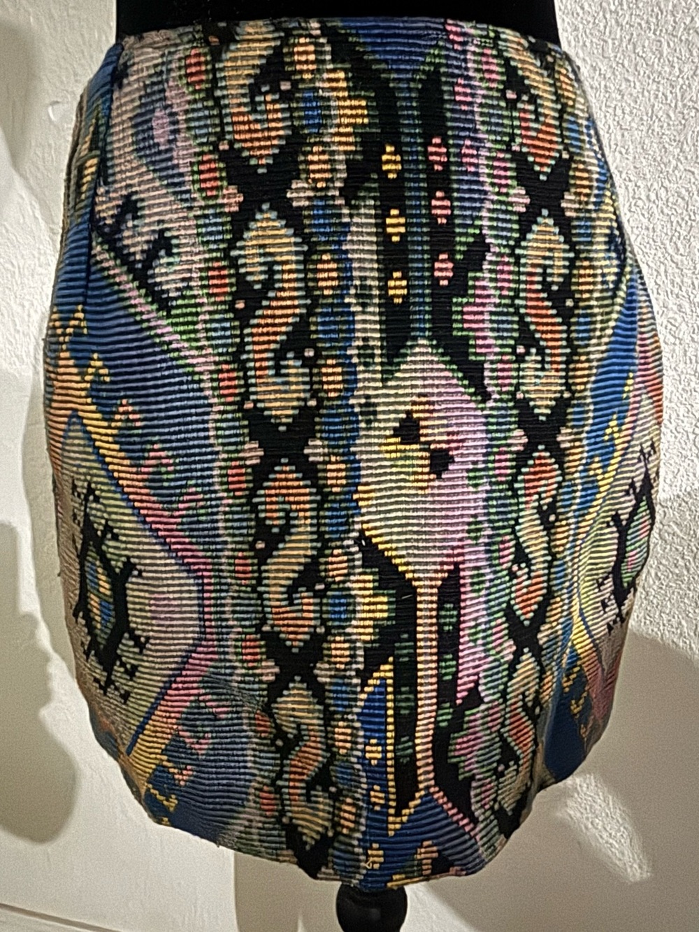 Multicolor Pattern Mini Skirt - Picture 2 of 5